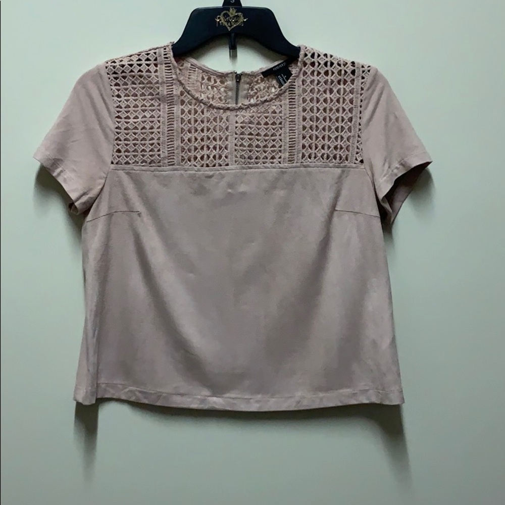 FOREVER 21 Tan Suede Top